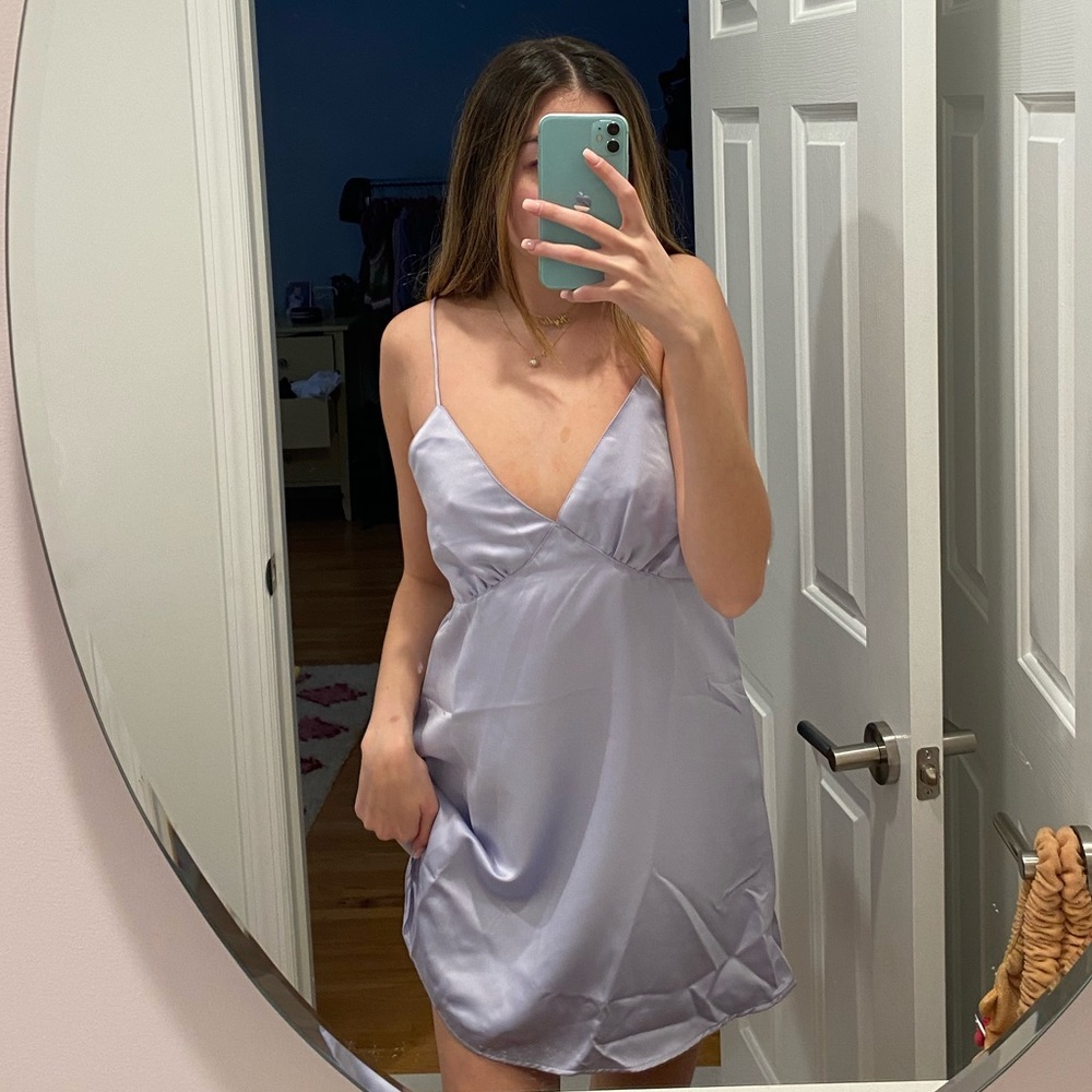 motel nala slip dress in lavender